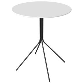 Table de jardin ronde design dia. 60 cm acier anthracite blanc
