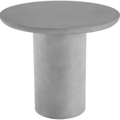 Table de jardin ronde design minimaliste en magnésium oxydé robuste