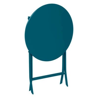 Table de jardin ronde Greensboro diamètre 60 cm Bleu Canard - Hespéride