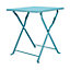 Table de jardin Saba 40 x 40 cm bleu clair