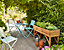 Table de jardin Saba en acier coloris gris L.70 x l.70 x H.71 cm