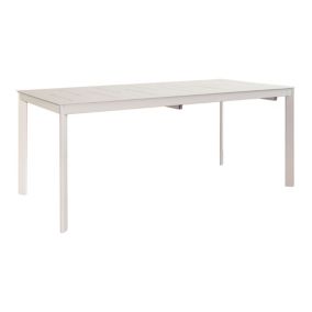 Table de jardin Santa Cruz 8-10 Personnes GoodHome en aluminium coloris Peyote