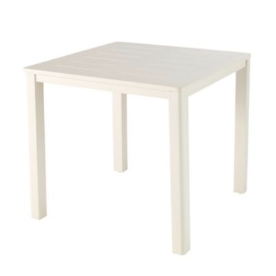 Table de jardin Santorin en aluminium coloris sable L.80 x l.80 x H.75 cm
