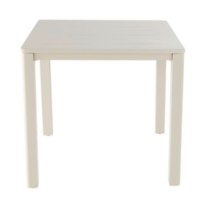 Table de jardin Santorin en aluminium coloris sable L.80 x l.80 x H.75 cm