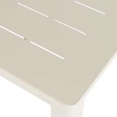 Table de jardin Santorin en aluminium coloris sable L.80 x l.80 x H.75 cm