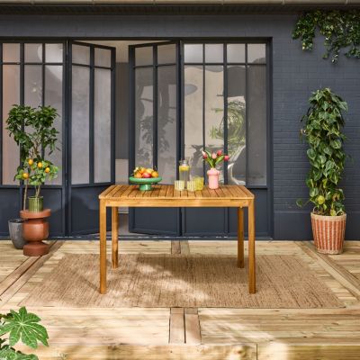 VidaXL Table De Jardin 100x60x30 Cm En Bois D'Acacia Massif Huilé – Meuble Extérieur Solide Patio Terrasse Balcon
