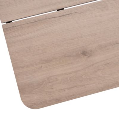 Table de jardin THILIA en Duraboard® et aluminium coloris noir - 8 personnes