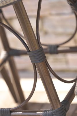 Table de jardin Ushuaia en aluminium coloris marron Ø.70 x H.74 cm - DCB GARDEN