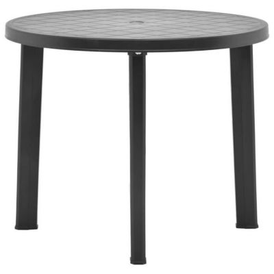 Table de jardin - VIDAXL - Anthracite - Plastique - 89 cm - Résistante aux intempéries