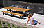 Table de jardin Yasmani en bois coloris marron et anthracite L.300 x l.100 x H.76 cm