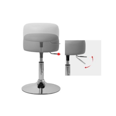 Table de maquillage avec miroir et LED coiffeuse moderne + tabouret gris clair