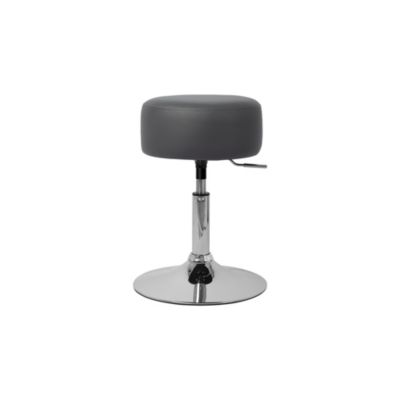 Table de maquillage d'angle coiffeuse moderne avec miroir + tabouret gris foncé