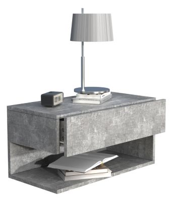 Table de nuit Usal H. 30 x L. 60 x P. 32 cm Bête-gris