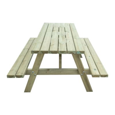 Table de picnic en bois vert L.178 x l.130 x H.73 cm Stelmet
