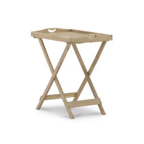 Table de plateau amovible / serveuse avec pieds en bois clair - Java Light