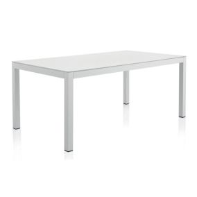 Table de repas de jardin 180 cm Aluminium Blanc - TINAJO