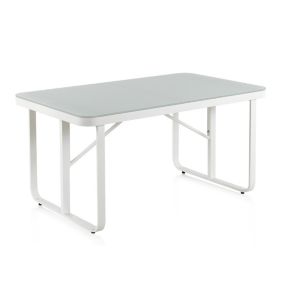 Table de repas de jardin Aluminium Blanc - ARRECIFE