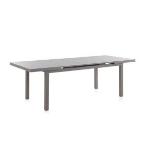 Table de repas de jardin extensible 180/240 cm Aluminium Taupe - ARRIETA