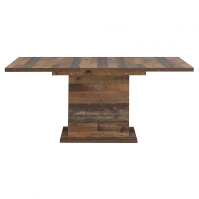 Table de repas extensible 160 à 200 cm décor bois vieilli - BUCK