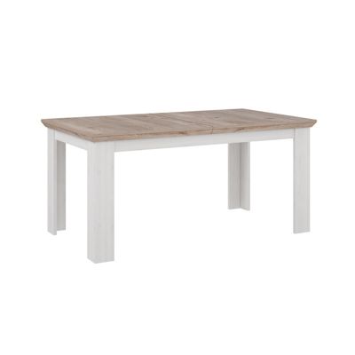 Table de repas extensible 160-206 cm décor chêne blanchi - ANGELE