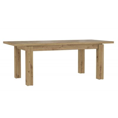 Table de repas extensible 160 à 207 cm décor bois clair - ALIA