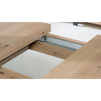 Table de repas extensible 160 à 207 cm décor bois clair - ALIA