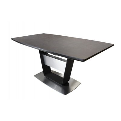 Table de repas extensible 160 - 210 cm en céramique gris - DIVINE