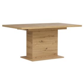 Table de repas extensible L160-200 cm décor chêne clair - LEILA