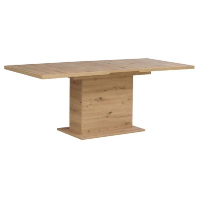 Table de repas extensible L160-200 cm décor chêne clair - LEILA