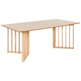 Table de salle à manger 200 x 100 cm en bois clair LEANDRA