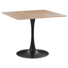 Table de salle à manger 90 x 90 cm bois clair et noir BOCA