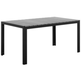 Table de salle à manger de jardin COMO 150 cm 90 cm Gris