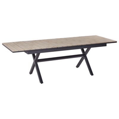 Table de salle à manger de jardin extensible FANES 184/242 cm 90 cm Métal Gris graphite