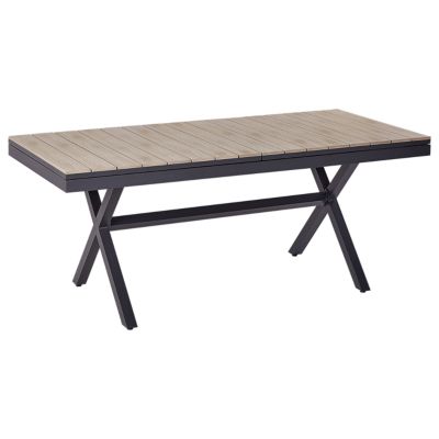 Table de salle à manger de jardin extensible FANES 184/242 cm 90 cm Métal Gris graphite