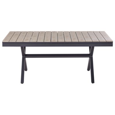 Table de salle à manger de jardin extensible FANES 184/242 cm 90 cm Métal Gris graphite