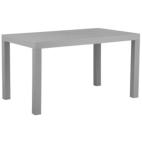 Table de salle à manger de jardin FOSSANO 140 cm 80 cm Gris clair