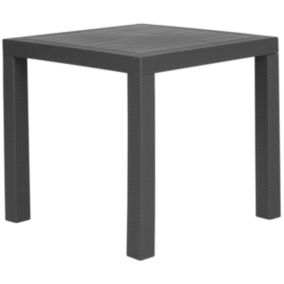 Table de salle à manger de jardin FOSSANO 80 cm 80 cm Gris graphite
