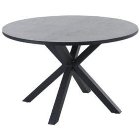 Table de salle à manger de jardin MALETTO 120 cm 120 cm Verre Gris
