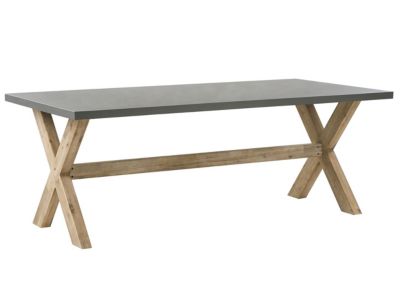 Table de salle à manger de jardin OLBIA 200 cm 100 cm Béton Gris
