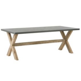 Table de salle à manger de jardin OLBIA 200 cm 100 cm Béton Gris