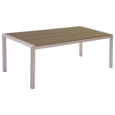 Table de salle à manger de jardin VERNIO 180 cm 90 cm Métal Marron