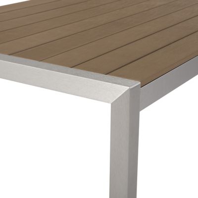 Table de salle à manger de jardin VERNIO 180 cm 90 cm Métal Marron
