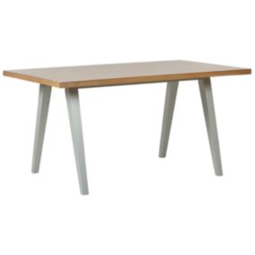 Table de salle à manger effet bois clair et grise 150 x 90 cm LENISTER