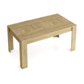 Table de Salle à manger, extensible de 140-200x90x76cm, couleur Naturale mat