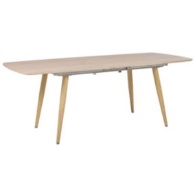 Table de salle à manger extensible effet bois clair 180/210 x 90 cm HAGA