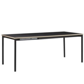 Table de salle à manger extensible noire 140 / 190 x 90 cm AVIS