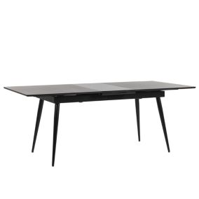 Table de salle à manger extensible noire 160/200 x 90 cm MALDON