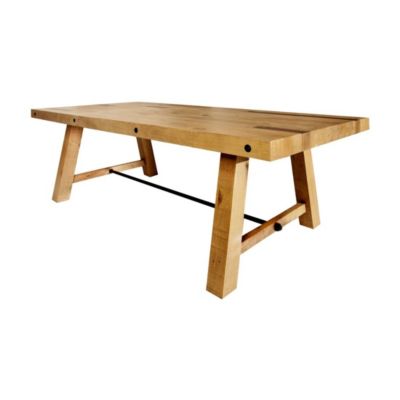 Table de salle à manger RANCHO  Bois de pin recyclé verni  240 cm  Style rustique