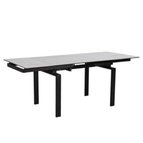 Table de salle à manger rectangulaire extensible en céramique L120/200 - HILDA