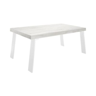 Table de salle à manger SPRING  L168 x H88 x l78 cm  Chene pino et métal blanc